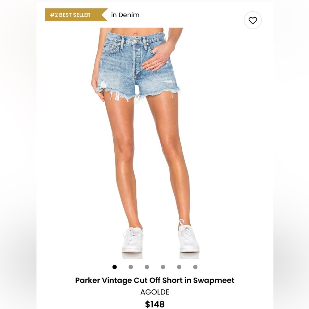 AGOLDE Parker Vintage Cut Off Short in Swapmeet Size 24